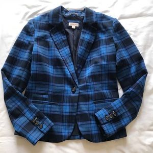 Blue plaid blazer